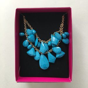 JustFab Turquoise Blue Bead The Way Necklace